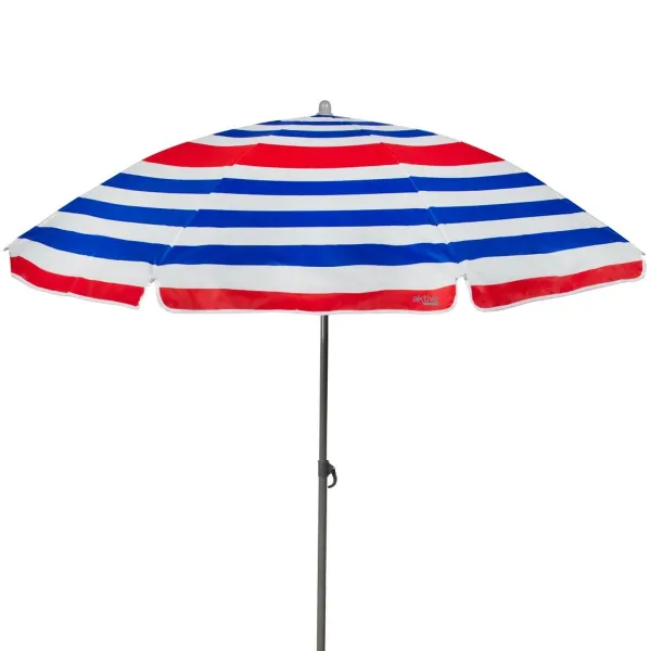 Beach parasol Aktive Blue Red Multicolour Silver Ø 160 cm 160 x 167 x 160 cm (12 Units)