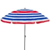 Beach parasol Aktive Blue Red Multicolour Silver Ø 160 cm 160 x 167 x 160 cm (12 Units)