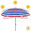 Beach parasol Aktive Blue Red Multicolour Silver Ø 160 cm 160 x 167 x 160 cm (12 Units)