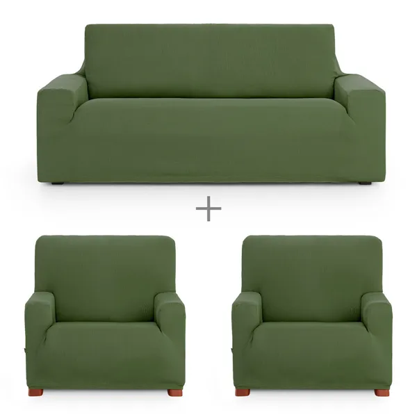 Sofa cover set Eysa ULISES Green 3 Pieces