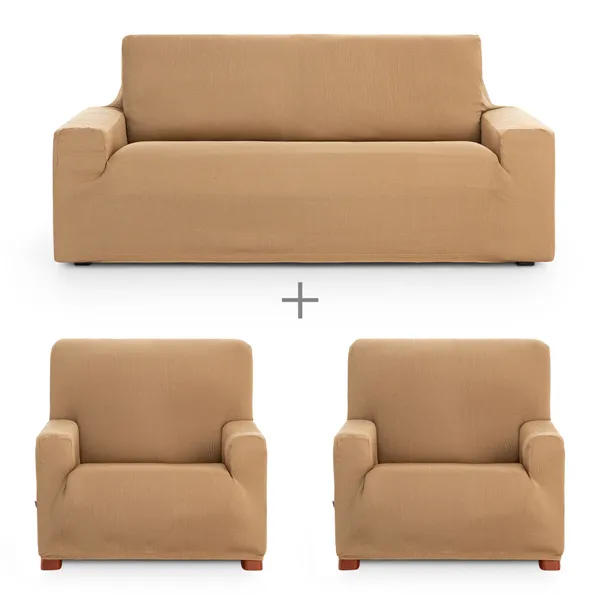 Sofa cover set Eysa ULISES Yellow 3 Pieces