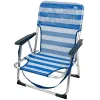 Beach Chair Aktive Foldable Blue 44 x 72 x 35 cm (4 Units)