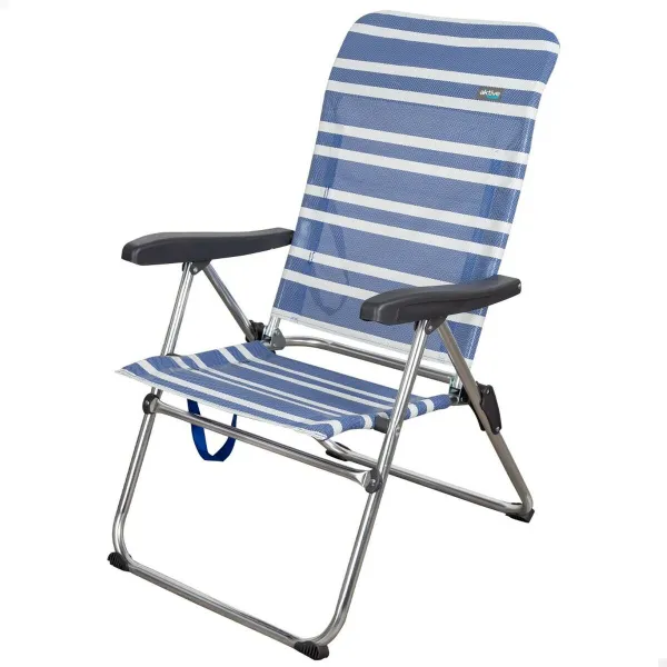 Пляжный стул Aktive Mykonos Синий 47 x 93 x 63 cm (4 штук)