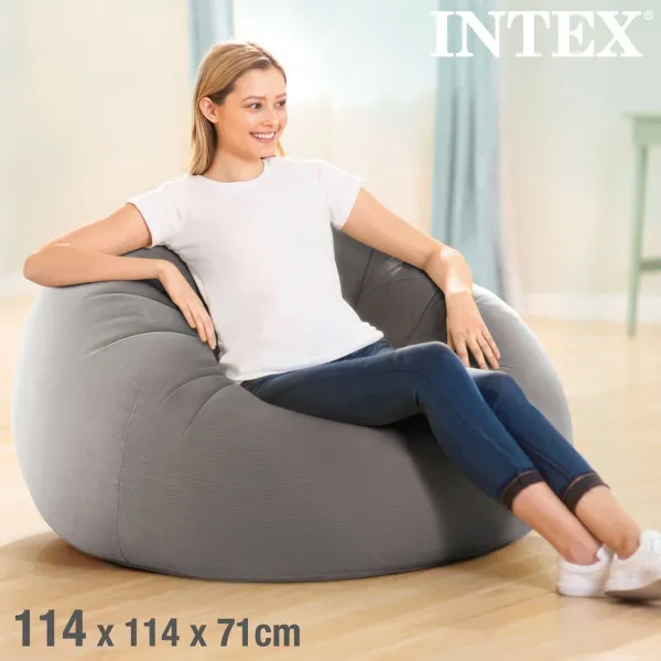 Piepūšamais baseina krēsls Intex Pelēks 107 x 69 x 104 cm 114 x 71 x 114 cm (6 gb.)
