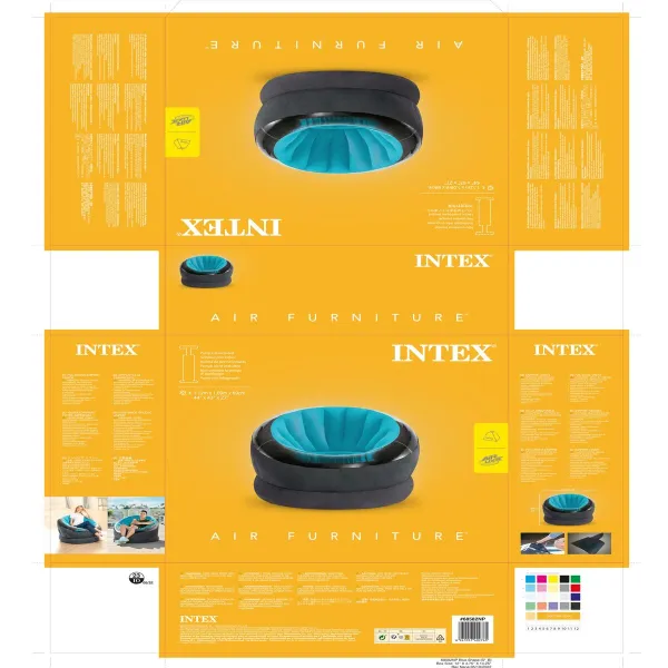 Piepūšamais baseina krēsls Intex Empire 112 x 69 x 109 cm 112 x 109 x 60 cm (3 gb.)