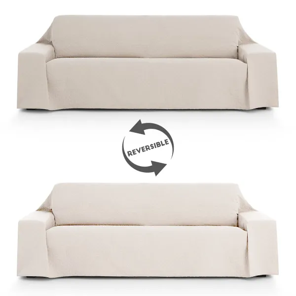 Sofa cover Eysa SILVER Light brown 400 x 270 cm Reversible