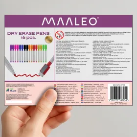 Sauso nuvalymo žymekliai - rinkinyje 16 vnt. Maaleo 21647