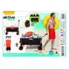 Monikäyttöinen kärry Aktive Oranssi Polyesteri PVC Teräs 86 x 108 x 44 cm Taitettava Ranta