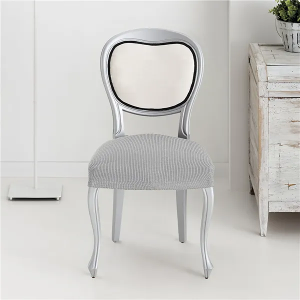 Chair Cover Eysa ULISES Pearl Gray 50 x 5 x 50 cm 2 Units