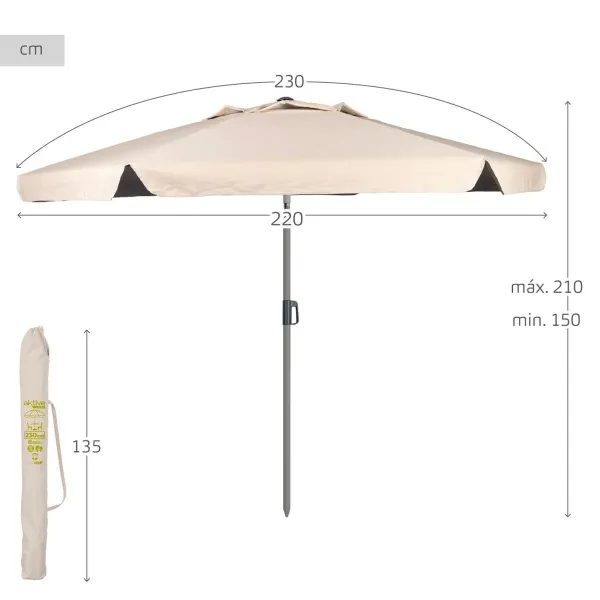 Sunshade Aktive 230 x 210 x 230 cm (2 Units)
