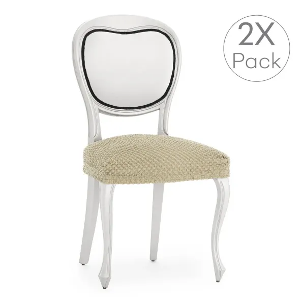 Chair Cover Eysa THOR Beige 50 x 5 x 50 cm 2 Units