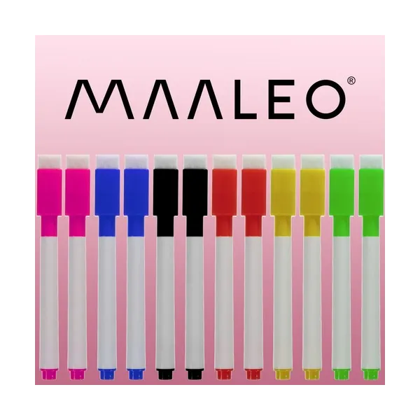 Sausās dzēšanas marķieri - 12 gabalu komplekts Maaleo 21646