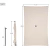 Skėtis nuo saulės Aktive Kreminė Plienas 200 x 230 x 125 cm