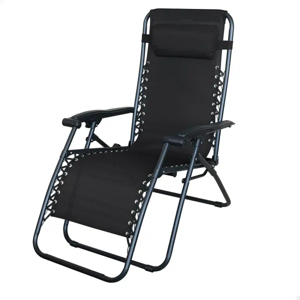Шезлонг Aktive Melns 52 x 102 x 68 cm