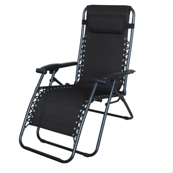 Шезлонг Aktive Melns 52 x 102 x 68 cm