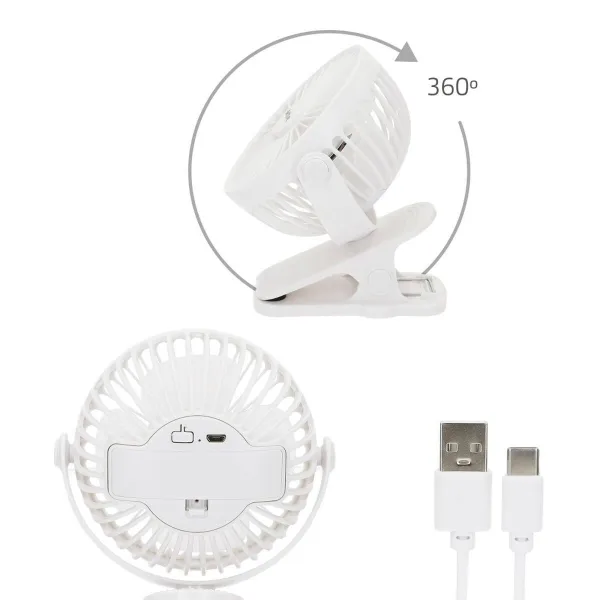 Rechargeable Desk Fan Aktive (6 Units)