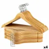 Vaatehengarisetti Max Home Luonnollinen Puu Teräs 44,5 x 23 x 1 cm 20 Kappaletta (4 osaa)