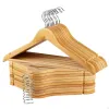 Apģērbu pakaramo komplekts Max Home Dabisks Koks Tērauds 44,5 x 23 x 1 cm 20 Daudzums (4 gb.)