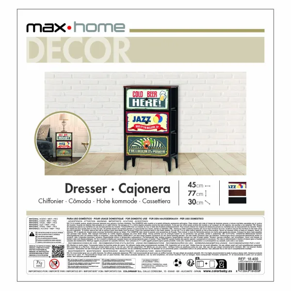 Kumode Max Home Vintage 45 x 77 x 30 cm