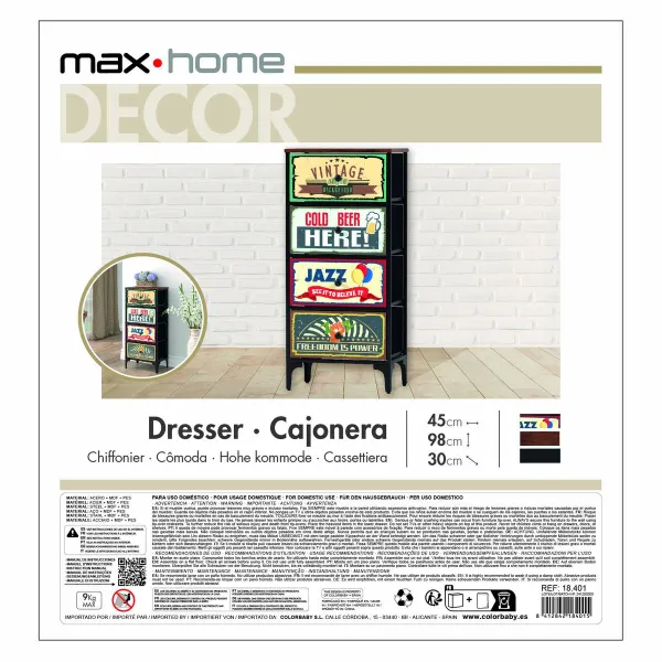 Kumode Max Home Vintage 45 x 98 x 30 cm