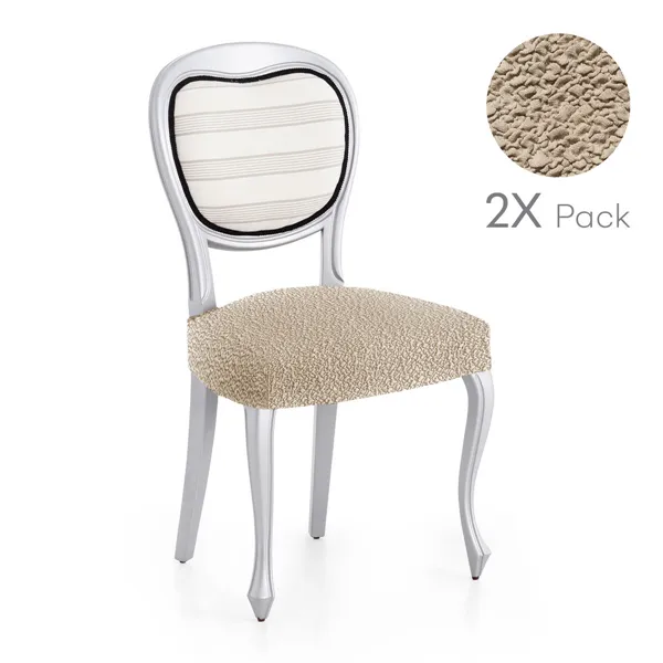 Chair Cover Eysa ROC Beige 50 x 5 x 50 cm 2 Units