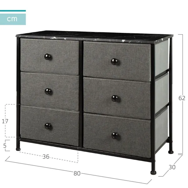 Kummut Max Home Hall Marmor 80 x 62 x 30 cm