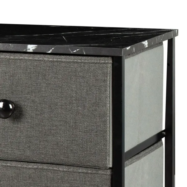 Komoda Max Home Pilka Marmurą 80 x 62 x 30 cm