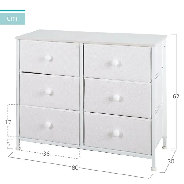 Kumode Max Home Balts 80 x 62 x 30 cm