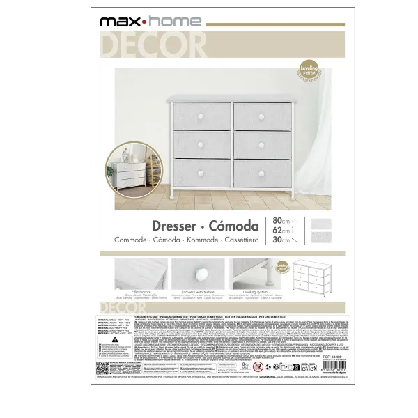Kumode Max Home Balts 80 x 62 x 30 cm