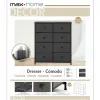 Kumode Max Home Pelēks Marmors 80 x 81 x 30 cm
