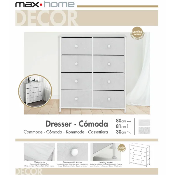 Комод Max Home Белый 80 x 81 x 30 cm