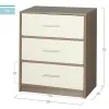 Naktsskapītis Max Home Balts Pelēks 58 x 70 x 30 cm