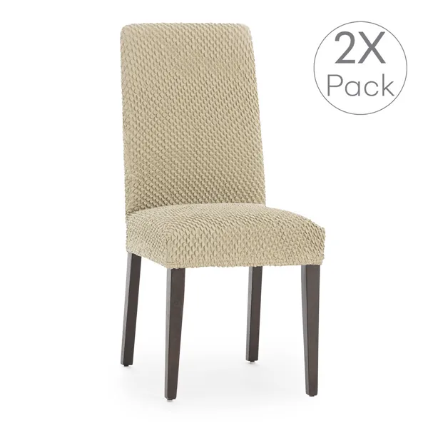 Chair Cover Eysa THOR Beige 50 x 55 x 50 cm 2 Units