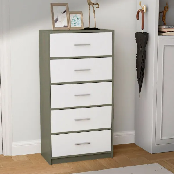 Komoda Max Home Balta Pilka Šiuolaikiškas 58 x 112 x 30 cm