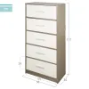 Komoda Max Home Balta Pilka Šiuolaikiškas 58 x 112 x 30 cm