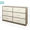 Komoda Max Home Balta Pilka Šiuolaikiškas 114 x 70 x 30 cm