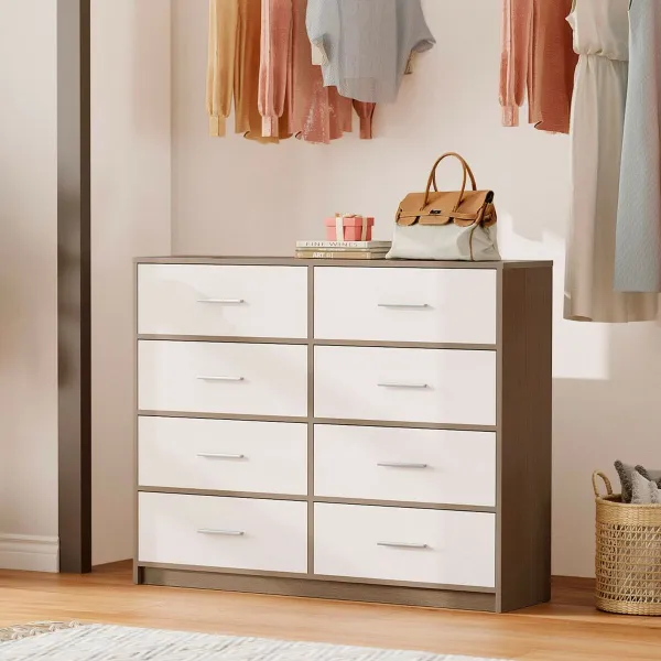 Kumode Max Home Balts Pelēks Moderns 114 x 92 x 30 cm