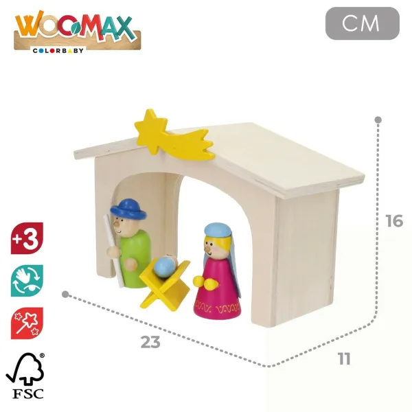 Seimikuvaelma Woomax Puu plywood 23 x 16 x 11 cm (4 osaa)