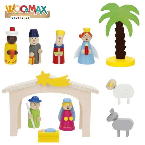 Seimikuvaelma Woomax Puu plywood 23 x 16 x 11 cm (4 osaa)