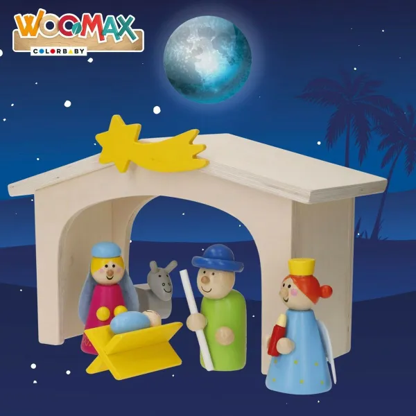 Ziemassvētku Laika Komplekts Woomax Koks plywood 23 x 16 x 11 cm (4 gb.)