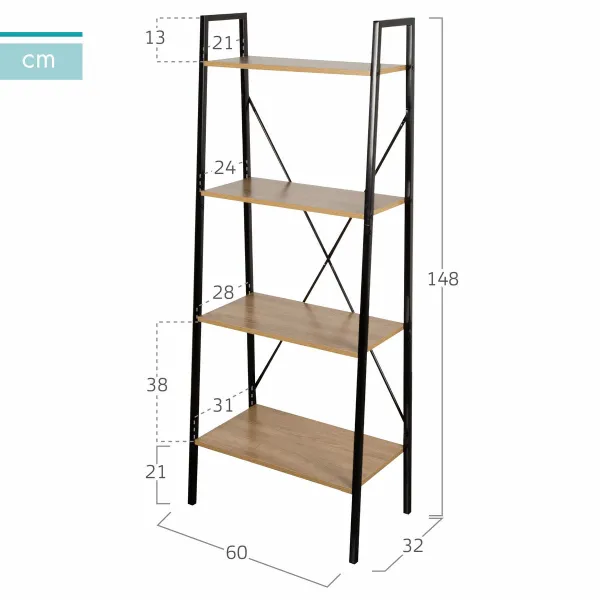 Hyllyt Max Home Teräs Melamiini lastulevy 60 x 148 x 32 cm