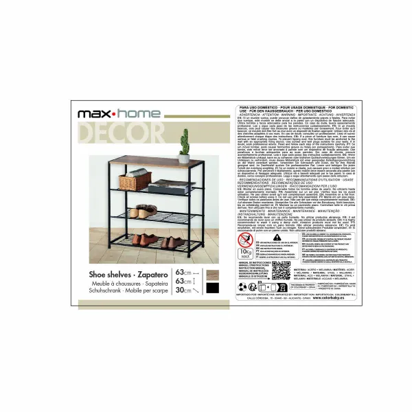Shoe Rack Max Home 63 x 63 x 30 cm