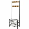 Takkiteline hylylllä Max Home Teräs Melamiini lastulevy Minimalistinen 60 x 175 x 40 cm