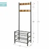 Takkiteline hylylllä Max Home Teräs Melamiini lastulevy Minimalistinen 60 x 175 x 40 cm