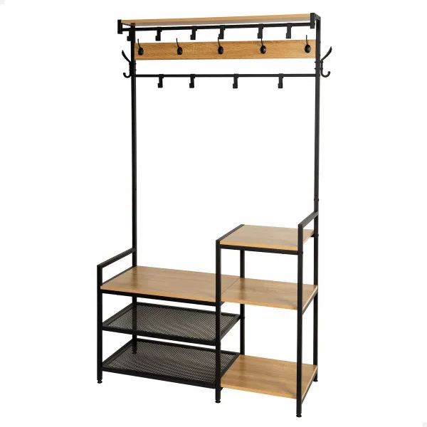 Coat rack with shelf Max Home Steel Melamin Particleboard Minimalist 102 x 180 x 40 cm