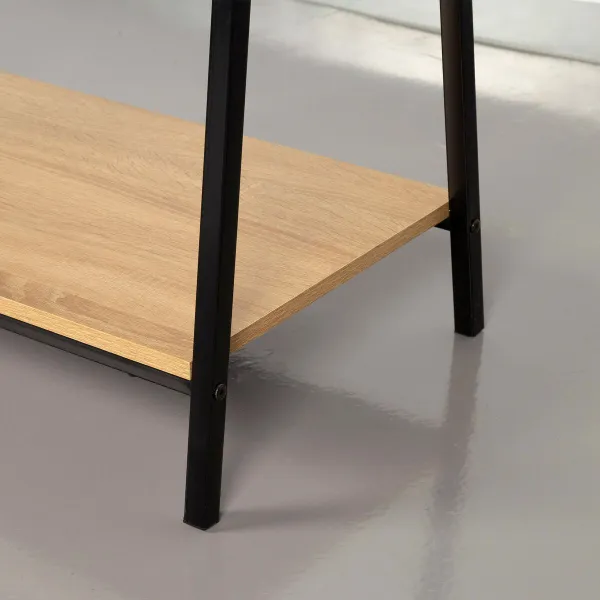 Mēteļu Pakaramais ar Plauktu Max Home Tērauds Melamīna skaidu plātnes Minimālists 64 x 150 x 40 cm