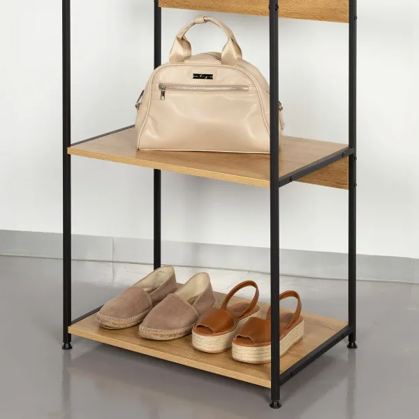 Coat rack with shelf Max Home Steel Melamin Particleboard Minimalist 60 x 175 x 40 cm