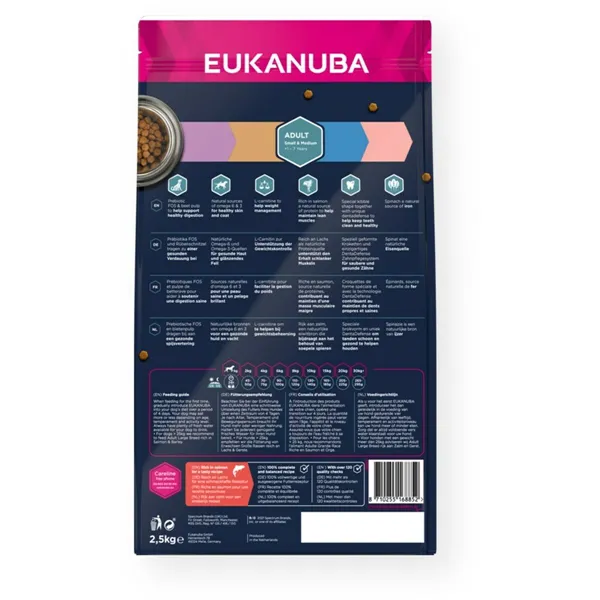 Fodder Eukanuba Adult Small&Medium Salmon Fish 2,5 kg