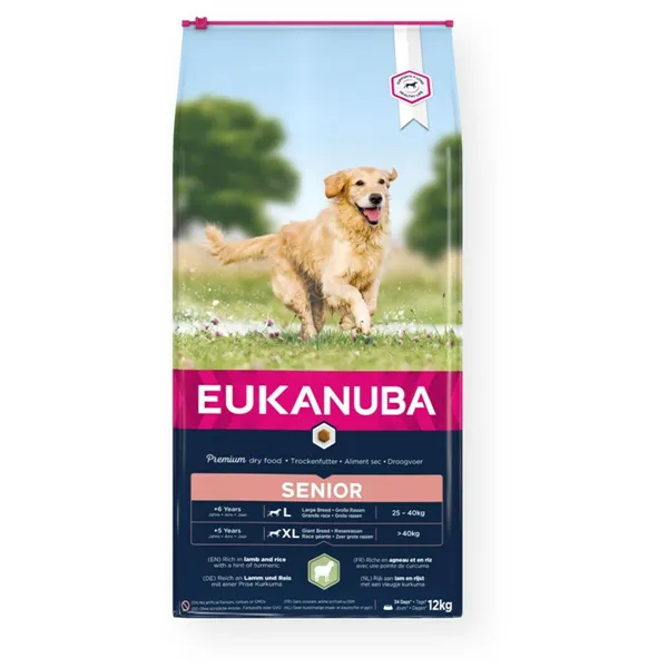 Fodder Eukanuba Senior Large&Giant Lamb with rice Lamb 12 kg