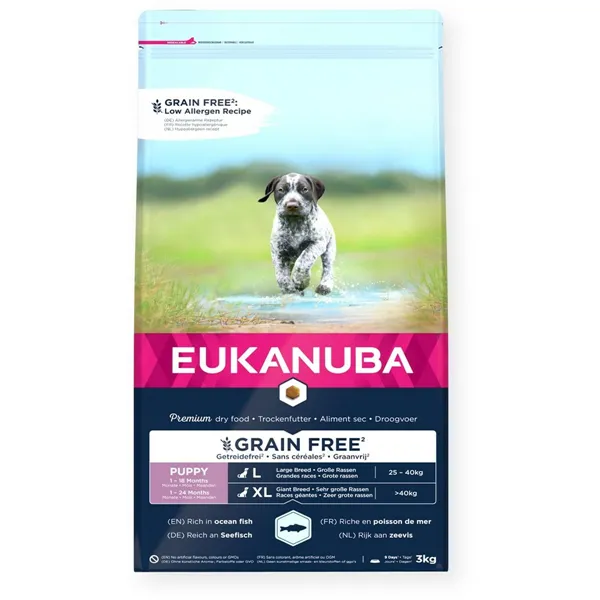 Fodder Eukanuba Puppy large breed grain free ocean fish Fish 3 Kg